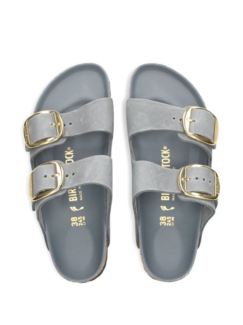 Ciabatte Birkenstock Arizona Big Buckle in pelle oliata color grigio basalto BIRKENSTOCK | ARIZONA BIG1032071